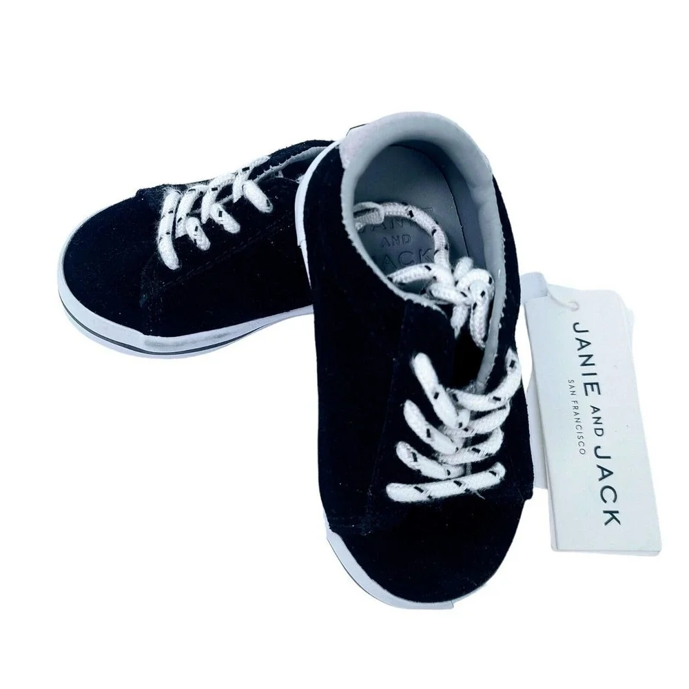 janie and jack baby boy sneaker shoes‎ size 4 black